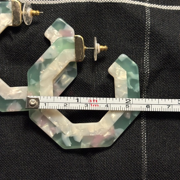 BaubleBar Deirdre Resin Hoop Earrings - Picture 3 of 3